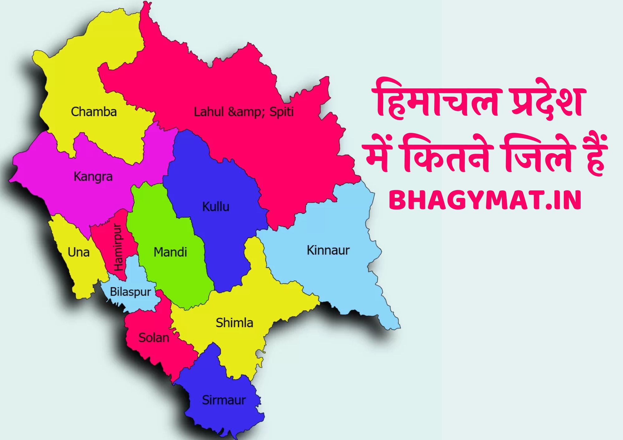 हिमाचल प्रदेश में कितने जिले हैं और उनके नाम, हिमाचल प्रदेश में कितने राज्य हैं?